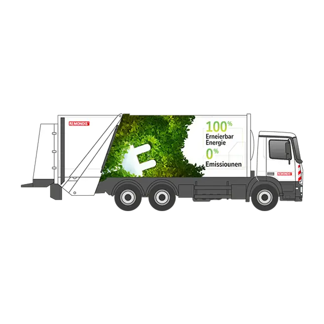 E-LKW der REMONDIS Luxembourg in Foetz