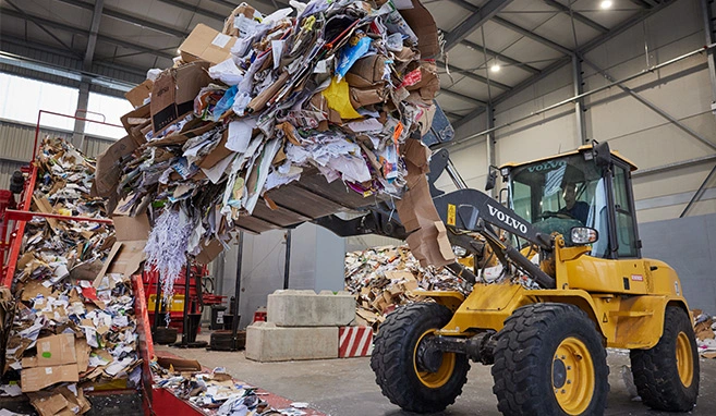 Abfallrecycling für Papier